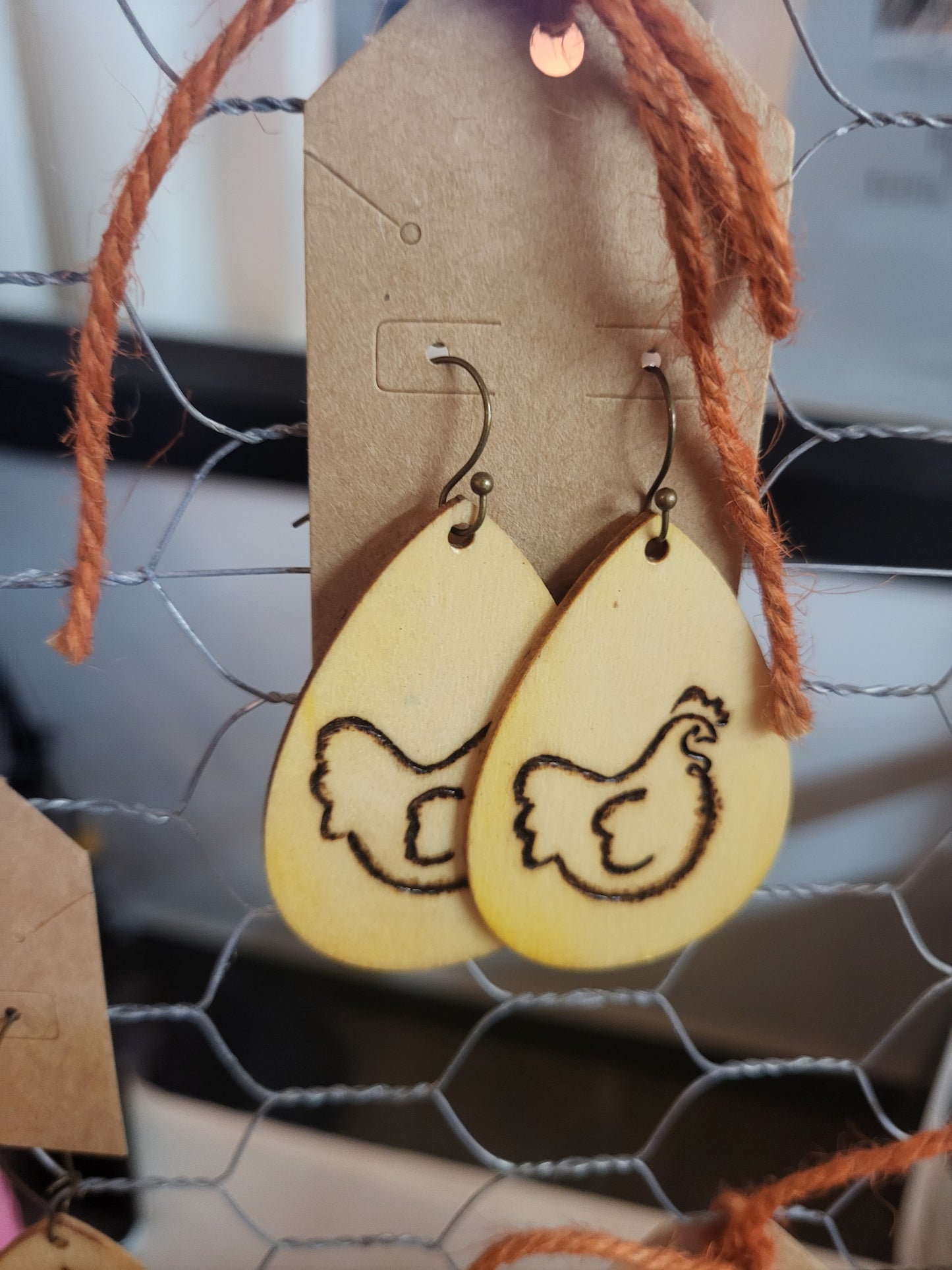Chicken Earrings
