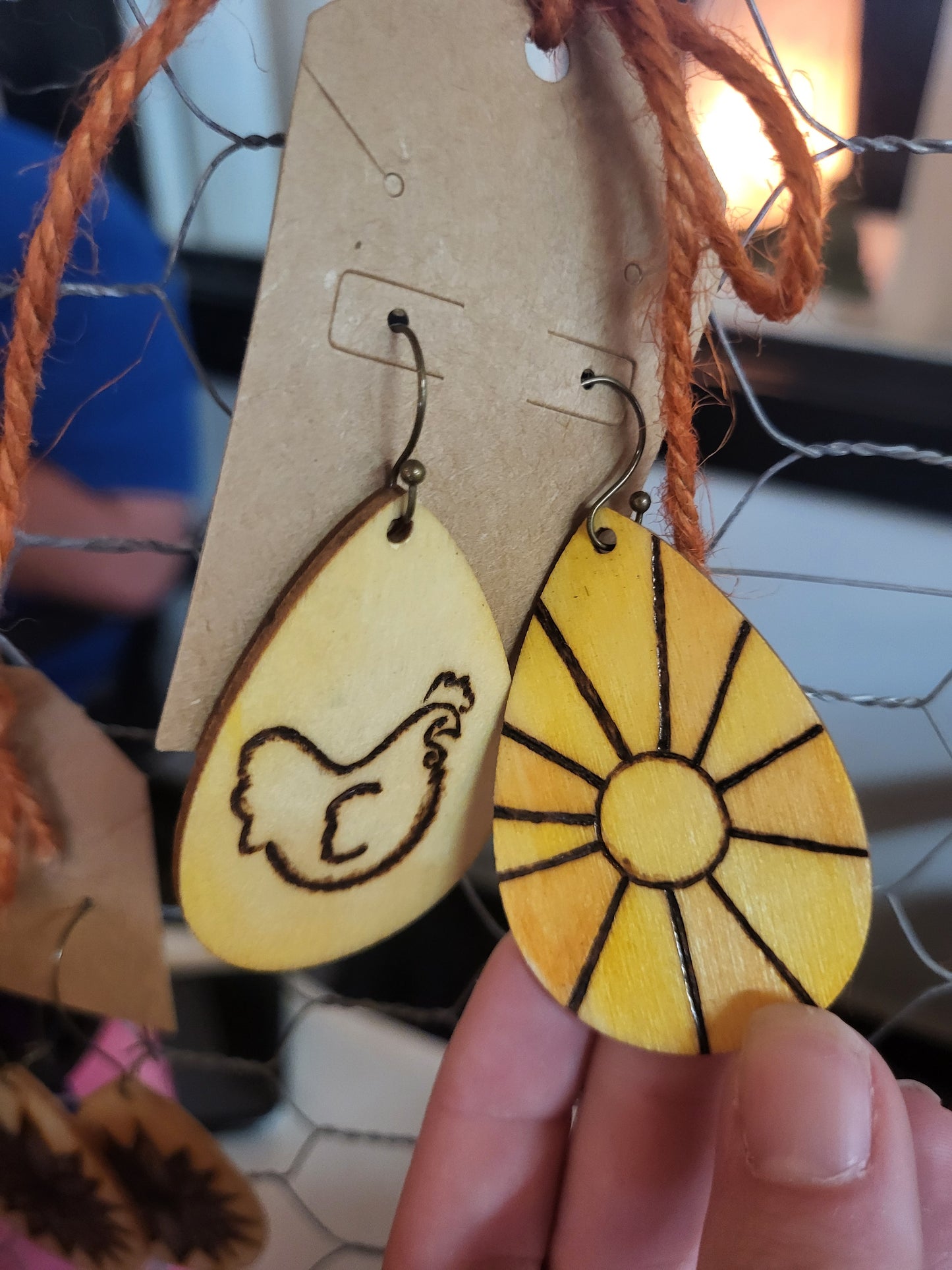 Chicken Earrings