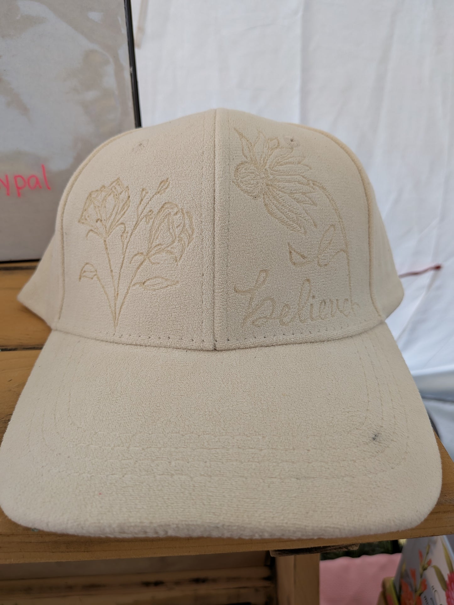 "I Believe" Floral Cap