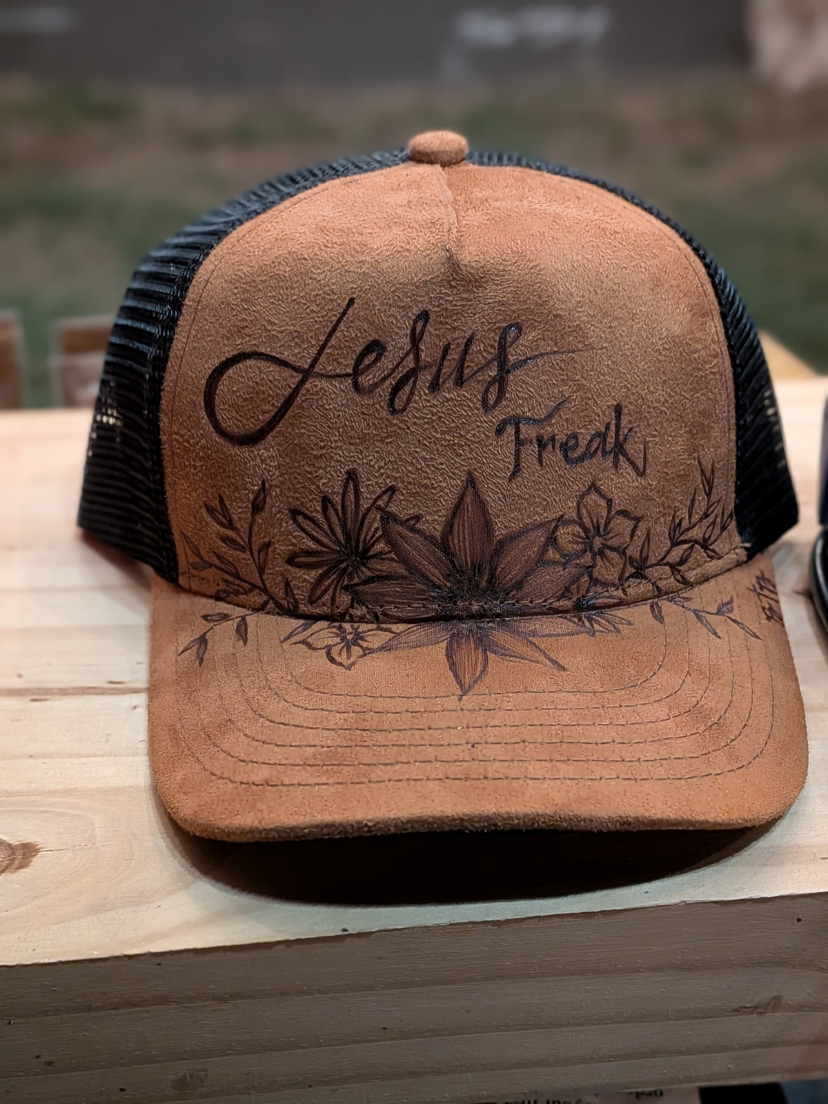 Brown trucker hat