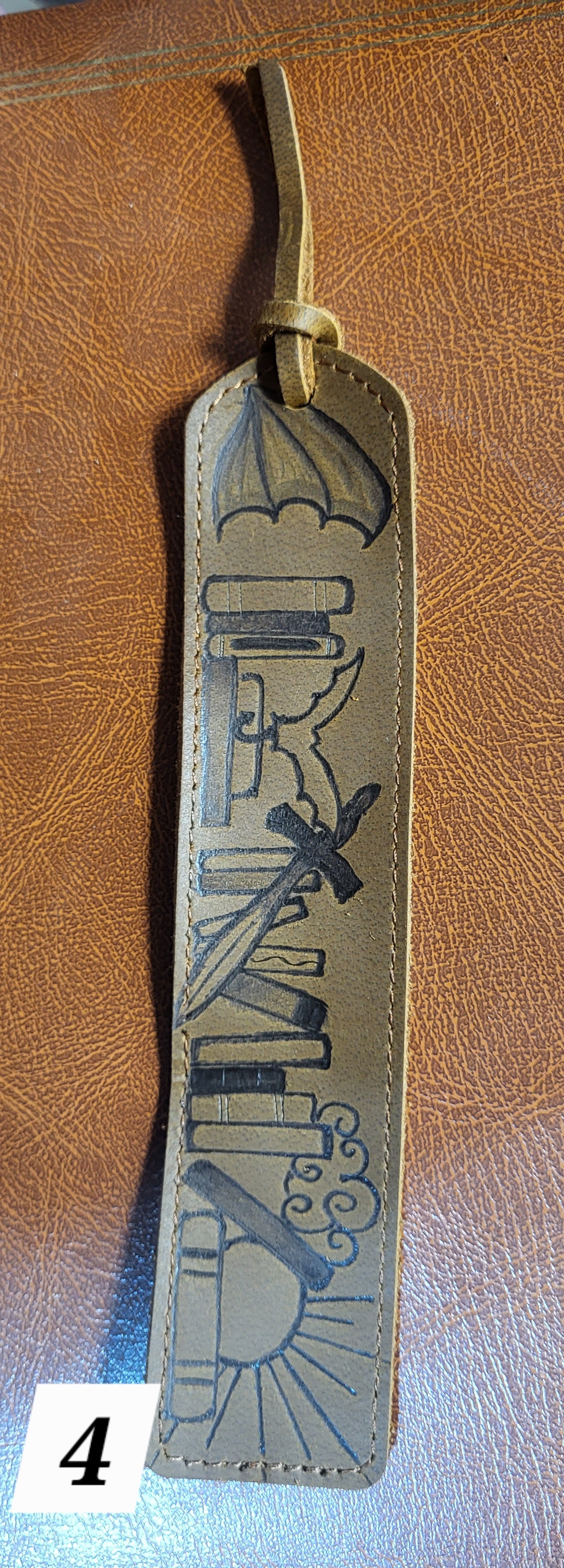 Leather bookmarks