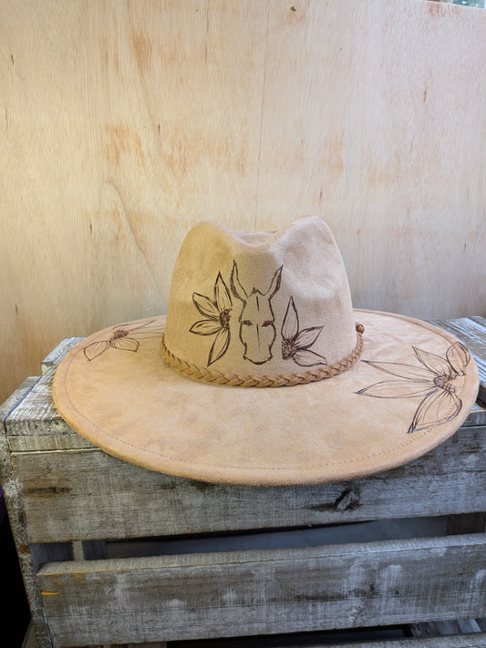 Wide Brim Hat - Beige