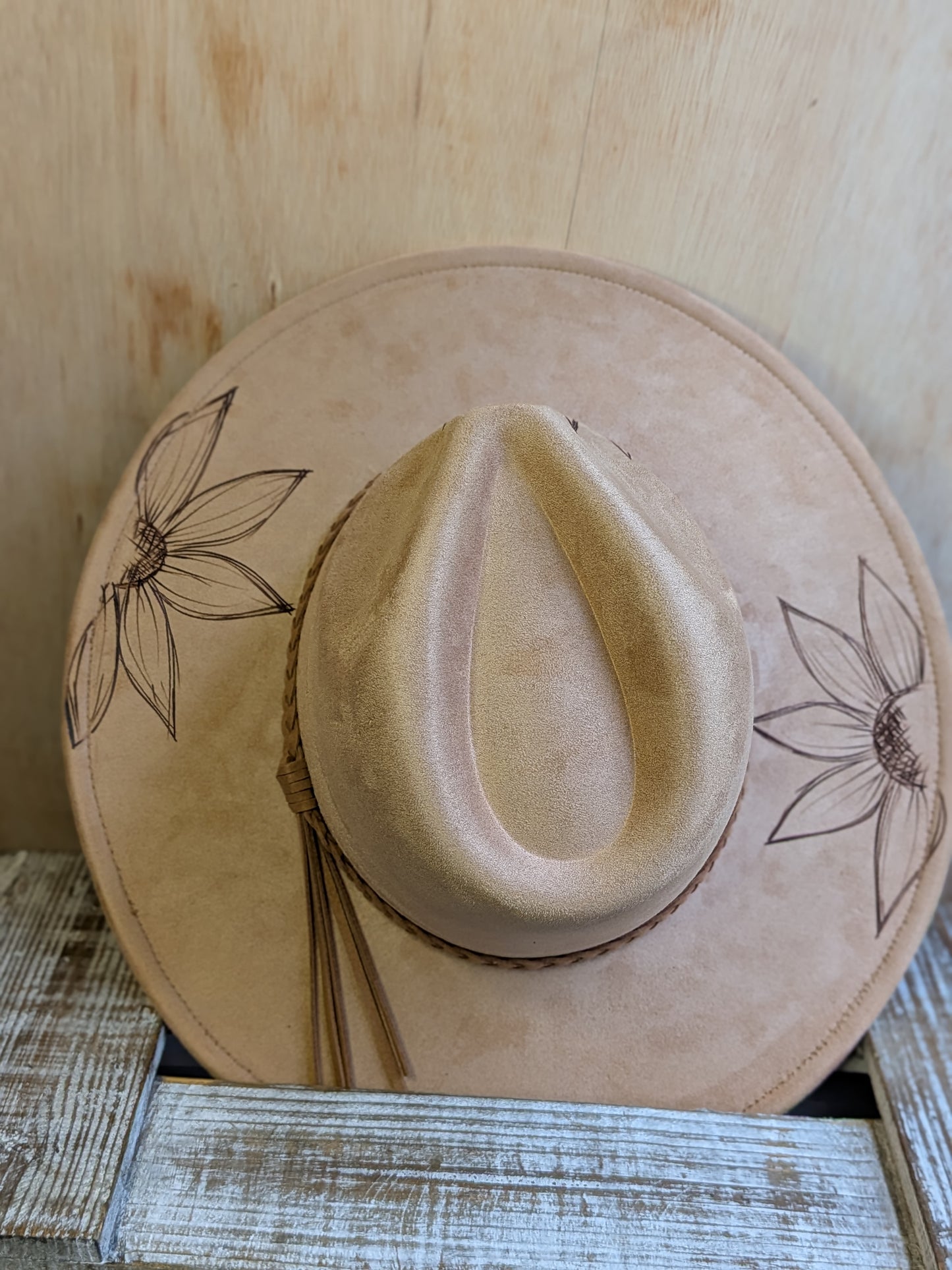 Wide Brim Hat - Beige