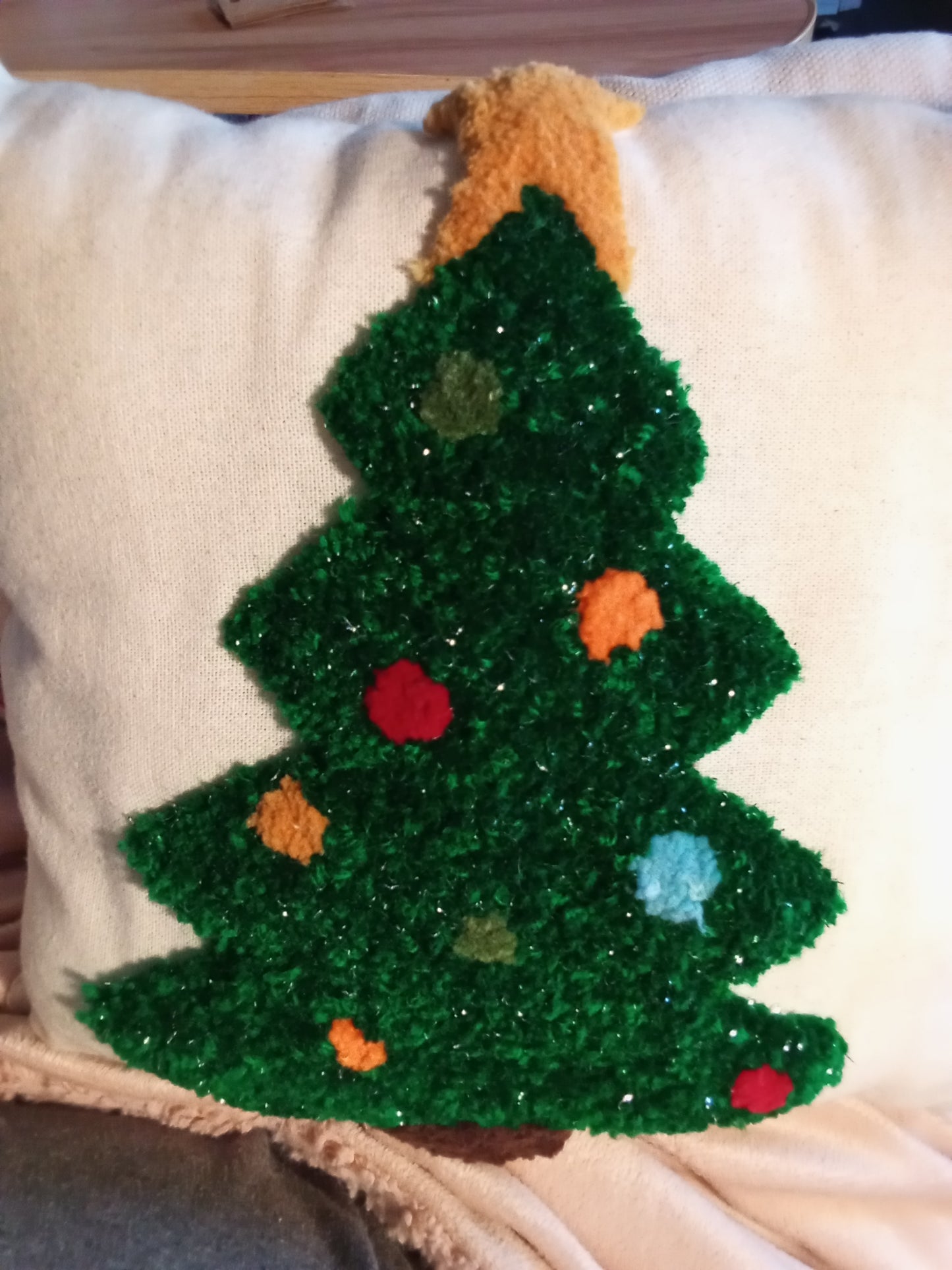 Christmas tree pillow