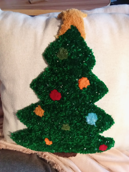 Christmas tree pillow