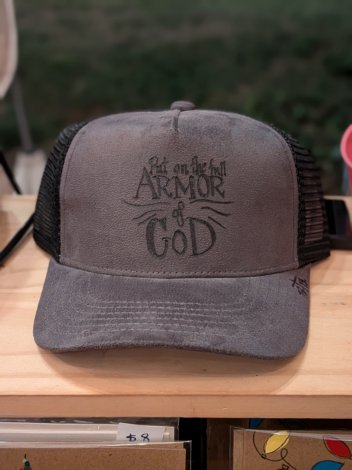 Gray trucker hat