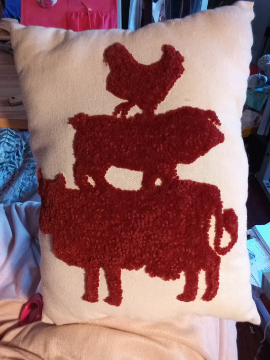 Farm animal pillow