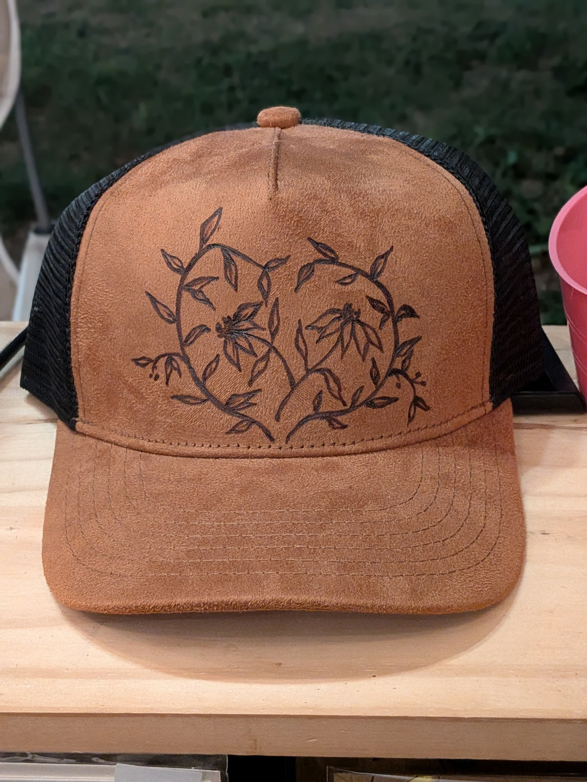 Brown trucker hat